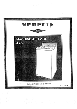 Vedette 475 Manuel utilisateur