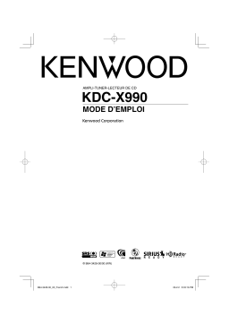 Kenwood KDC-X990 Manuel utilisateur