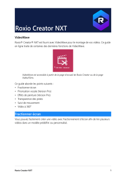 Roxio Creator NXT 7 Manuel utilisateur