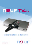 NEUF TELECOM 9 TV HD Manuel utilisateur