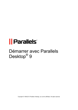 Parallels Desktop 9 Manuel utilisateur