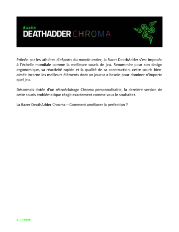 Mode d'emploi | Razer DeathAdder Chroma Manuel utilisateur | Fixfr