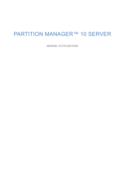 Paragon Software Partition Manager 10 server Manuel utilisateur