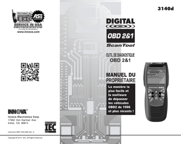 Manuel du propriétaire | Innova 3140d OBD2&1 ScanTool Kit Manuel utilisateur | Fixfr