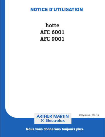 Manuel du propriétaire | ARTHUR MARTIN AFC9001W Manuel utilisateur | Fixfr