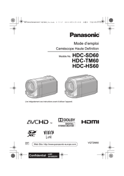 Panasonic HDC SD60 Mode d'emploi