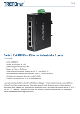 Trendnet TI-E50 5-Port Industrial Fast Ethernet DIN-Rail Switch Fiche technique