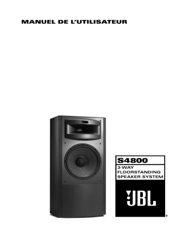Manuel du propriétaire | JBL K2 S4800 (220-240V) Manuel utilisateur | Fixfr