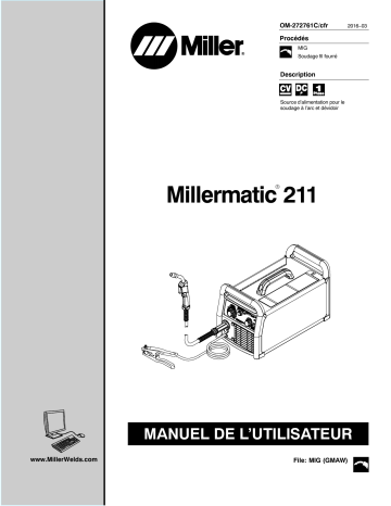 MG241395N | Manuel du propriétaire | Miller MILLERMATIC 211 Manuel utilisateur | Fixfr