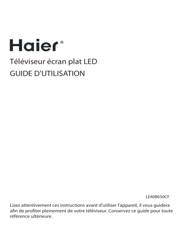 Manuel du propriétaire | Haier LDF39V100 Manuel utilisateur | Fixfr