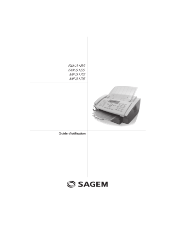 Manuel du propriétaire | Sagem FAX3150 Manuel utilisateur | Fixfr