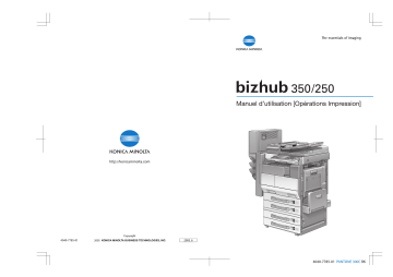 Manuel du propriétaire | Konica Minolta BIZHUB 350 Manuel utilisateur | Fixfr