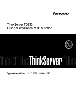 Lenovo THINKSERVER TD230 Manuel utilisateur