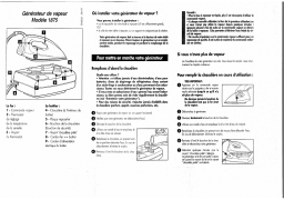 CALOR REPASSAGE CENTRALES VAPEUR GENERATEUR DE VAPEUR 1875 Manuel utilisateur