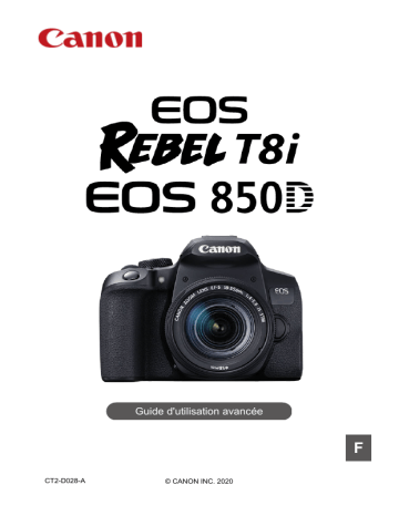 EOS Rebel T8i | Mode d'emploi | Canon EOS 850D Manuel utilisateur | Fixfr