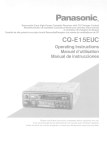 Panasonic CQE15EUC Car Video System User Manual