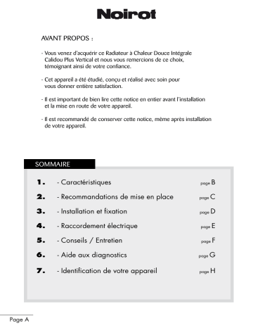 Manuel du propriétaire | Noirot Happy Manuel utilisateur | Fixfr