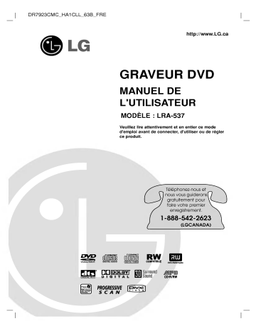 LG DR7923CMC Manuel du propriétaire | Fixfr