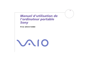 Manuel du propriétaire | Sony PCG-GRX516MD Manuel utilisateur | Fixfr