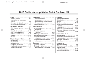 Buick Enclave Manuel du propriétaire | Fixfr