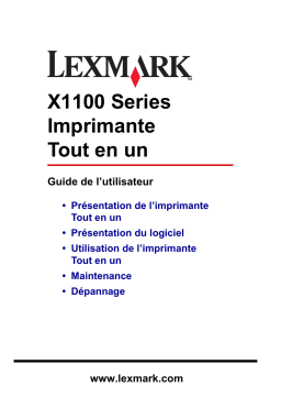 Lexmark X1150 Manuel utilisateur