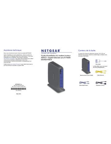 Netgear DGND3700v2 Manuel utilisateur | Fixfr