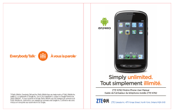 Mode d'emploi | ZTE N762 public mobile Manuel utilisateur | Fixfr