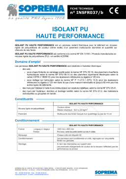 Castorama Panneau polyuréthane haute performance emboîtable multi-usage Soprema 120 x 60 cm ép. 80 mm R. 3,70 m²K/W Mode d'emploi