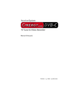 Terratec CINERGY1200DVB-C MANUAL Manuel utilisateur