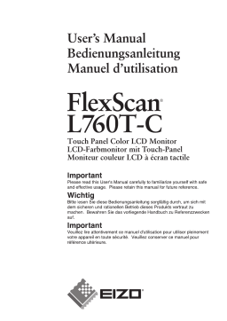 Eizo FlexScan L760T-C Manuel utilisateur