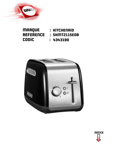 Manuel du propriétaire | KitchenAid 5KMT3115EBM Manuel utilisateur | Fixfr