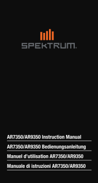 Spektrum AR9350 9 Channel AS3X RX Manuel utilisateur
