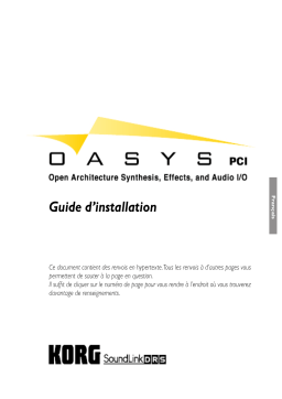 Korg OASYS PCI Manuel utilisateur