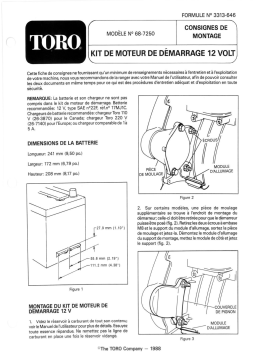 Toro 12 Volt Electric Start Kit, Two Stage Snowthrowers Attachment Manuel utilisateur