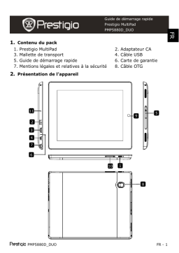 Prestigio MultiPad PMP-5880D Duo Manuel utilisateur