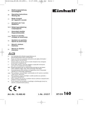 Manuel du propriétaire | EINHELL BT-EW 160 Manuel utilisateur | Fixfr