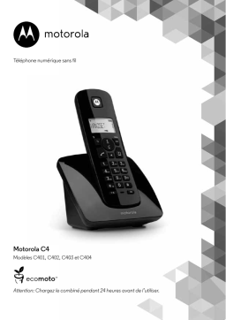 Motorola C404 Manuel utilisateur