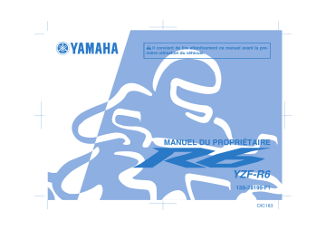 Manuel du propriétaire | Yamaha YZF-R6 Manuel utilisateur | Fixfr