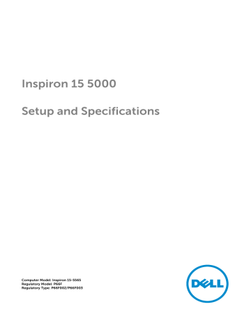 Dell Inspiron 15 5565 laptop Guide de démarrage rapide | Fixfr