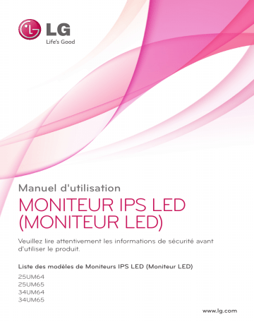 25UM65-P | LG 34UM65-P Manuel du propriétaire | Fixfr