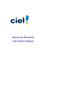 Ciel Gestion Intégrale 2013 Manuel utilisateur