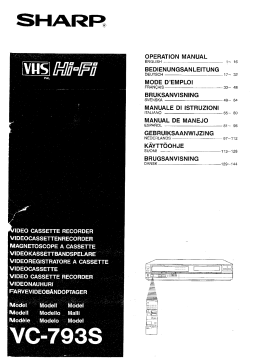Sharp VC-793S Manuel utilisateur