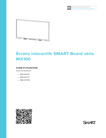 SMART Technologies Board MX100 Mode d'emploi | Fixfr