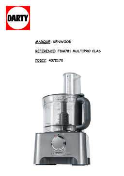 Kenwood FDP643 Manuel utilisateur