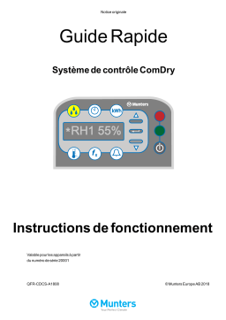 Munters QFR-CDCS-A1808 Manuel du propriétaire