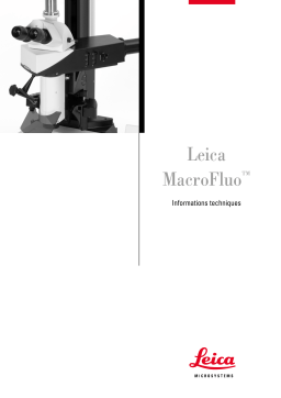 Leica MACROFLUO Manuel utilisateur