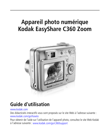 Manuel du propriétaire | Kodak EasyShare C360 Manuel utilisateur | Fixfr