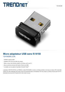 Trendnet TEW-648UBM Micro N150 Wireless USB Adapter Fiche technique