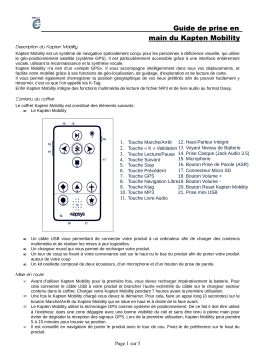 Kapsys Kapten Mobility Manuel utilisateur