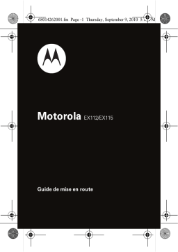 Motorola EX112 Manuel utilisateur